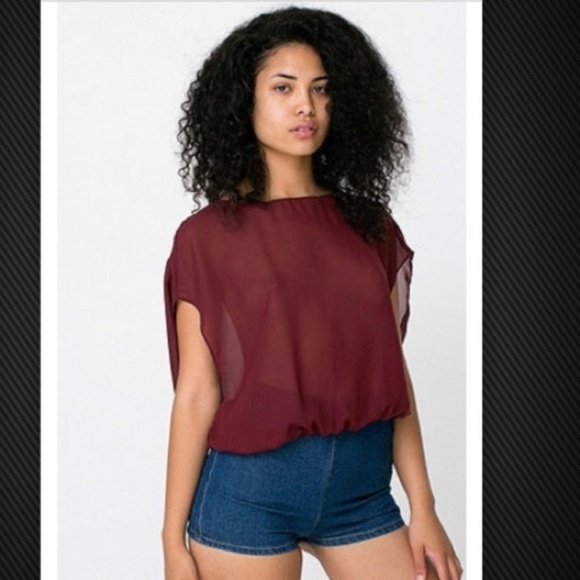 American Apparel Chiffon top S - Picture 6 of 7